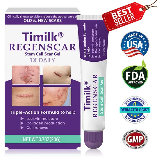 Timilk ReGenScar Cream – Advanced Scar Removal & Skin Repair Cream | Acne Marks, Stretch Marks & Spots Treatment